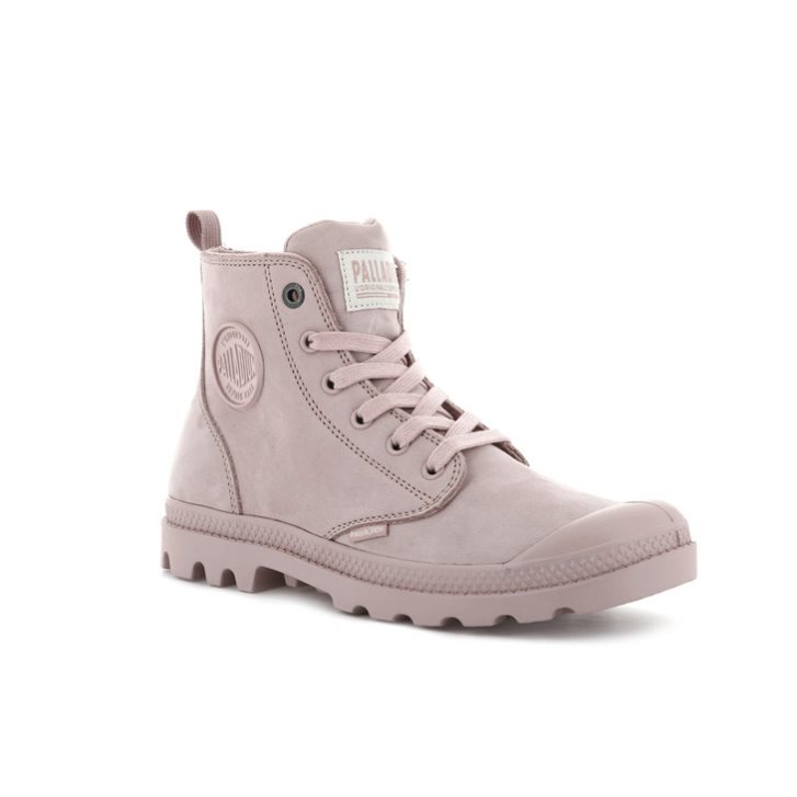 Bottes Palladium Pampa Hi Zip Nubuck Femme Rose | FR CBP837K